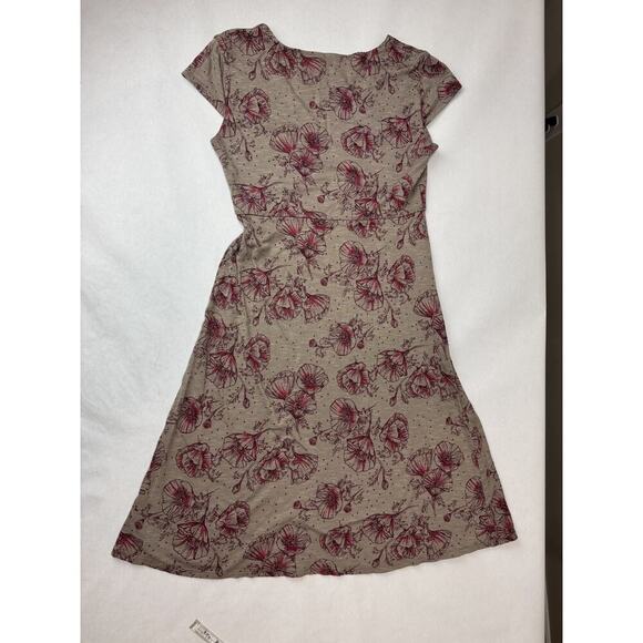 Toad & Co. Rosemarie Floral Organic Cotton Comfort Neutral Boho Hiking Dress XS - Picture 6 of 6
